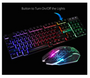 ThinkGame Backlight USB Wired Gaming Keyboard 2400DPI LED Mouse Combo with Mouse Pad