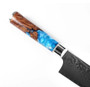 Steel 8'' Chef Knife With Blue Resin Handle