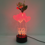 Love 3D Vase Flower Arrangement Stereo Lamp