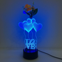 Love 3D Vase Flower Arrangement Stereo Lamp