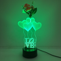 Love 3D Vase Flower Arrangement Stereo Lamp