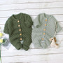 Waffle Knit Button-Front Bodysuits