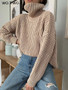 Autumn Winter Knitted Turtleneck Sweater Women Thick Long Oversized Solid Cashmere Pullovers Korean Tops