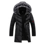 Winter Parka Men's Solid Jacket Thick Warm Coat Long Hooded Jacketoat Fashion Men