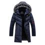 Winter Parka Men's Solid Jacket Thick Warm Coat Long Hooded Jacketoat Fashion Men