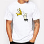 Men's Banana Disrobe Design Print T-shirt