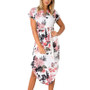 Women Floral Print Beach Dress Fashion Boho