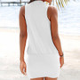 Summer Dress 2018 Women Casual Beach Womens Casual Sleeveless Retro Party Beach Mini Dress Beach Sun Dress