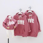 Love Print Hoodies