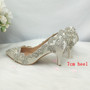 Ivory Crystal Pointed High Heels Wedding Shoes