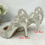 Ivory Crystal Pointed High Heels Wedding Shoes