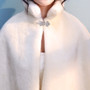 Winter Warm Evening Party Cape Bridesmaid Prom Bolero Jacket Mandarin Collar Coat