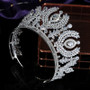 Luxurious Cubic Zirconia Crystal Crown Wedding Pageant Event Tiara
