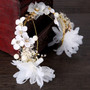 Gold Flower Pearl Headband Tiara Wedding Bridal Princess Headband Bridal Accessories