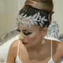 Fashion Crystal Leaf Hair Band Bridal Wedding Tiara Headband Accessory