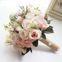 Small Bridal Silk Roses Wedding Bouquet for Bridesmaids Decoration