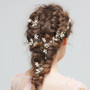 Gold Leaf Pearls Hair Vine Bridal Headband Wedding Hair Accessories