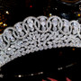 Luxury Baroque Sparkling Crystal Zircon Pageant Bridal Crown  Hair Accessory