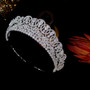 Luxury Baroque Sparkling Crystal Zircon Pageant Bridal Crown  Hair Accessory
