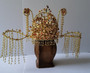 16 Designs Handmade Golden Empress Princess Hair Tiara Bride Wedding Headpiece