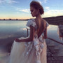 Tulle Boho Wedding Dress Sexy Backless Princess Bridal Dress Beach Wedding Gown