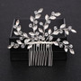 Silver Color Pearl Crystal Bridal Wedding Hair Combs