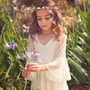 Boho Princess Flower Girl Dress Lace First Communion Dress