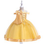 3-10 Years Girls Appliques Flower Girl Party Dresses With Big Bow