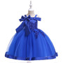 3-10 Years Girls Appliques Flower Girl Party Dresses With Big Bow