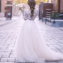 Long Sleeves Beach Wedding Dress  Lace Bridal Princess Boho Gown
