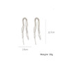 Long Tassel Crystal Drop Earrings Geometric Full Rhinestone Earrings