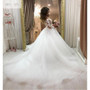 Gorgeous Wedding Dress Sheer Scoop Neck Lace Appliques Bridal Gown