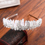 Moon Crystal Headband Rock Crystal Crown Comb Hair Band Bridal  Wedding Hair Accessories