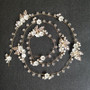 Rhinestone Crystal Freshwater Pearls Wedding Headband Bridal Hair Vine