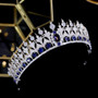 Blue Zirconia Bridal  Hair Crown and Tiaras Wedding Accessories