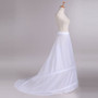 Wedding Dress Trailing Skirt Petticoat  2-Hoop Elastic Drawstring Waist