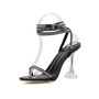 Summer sandals cup high heels shoes bling rhinestone strap gladiator sandals elegant party wedding shoes