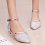 Summer Heel High Sandals Lady Pumps Classics Slip On Shoes Gold Silver Wedding Slingbacks