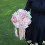 Wedding Bouquet Set Boutonniere and Wrist Flower Corsage Bouquet Bridesmaid Bridal Bouquet