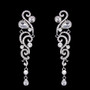 7 Colors Luxury Crystal Wedding Long Earrings for Bridesmaids