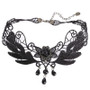 Gothic Punk/Steampunk Style Black Lace Choker Necklace