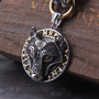 Viking Steel Wolf Necklace