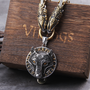 Viking Steel Wolf Necklace