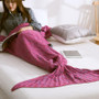 Hot Mermaid Blanket Handmade Knitted Sleeping Wrap TV Sofa Mermaid Tail Blanket Kids Adult Baby crocheted bag Bedding Throws bag