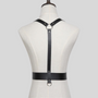 Double Leather Harness Waist Belt with Suspenders