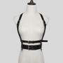 Double Leather Harness Waist Belt with Suspenders