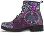 Purple Peace Mandala Handcrafted Boots