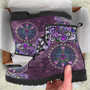 Purple Peace Mandala Handcrafted Boots