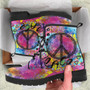 Colorful Peace Handcrafted Boots