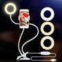 Photo Studio Selfie LED Ring Light with Cell Phone Mobile Holder for Youtube Live Stream Makeup Camera Lamp for iPhone Android